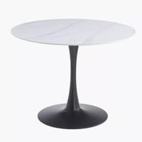 طقم طاولة سفرة مستديرة حجر ملبد 2 كراسي قماش بوكيل...