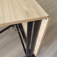 طاولة سفرة قابلة للطي مستطيلة بسطح خشب لـ4 مقاعد و...