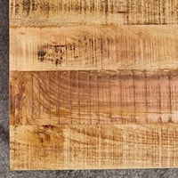 طاولة قهوة فورليا من الخشب الصلب برف سفلي لون بيج...