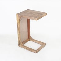 طاولة خدمة سافورا خشب هندي طبيعي لون خشبي مقاس 40x...