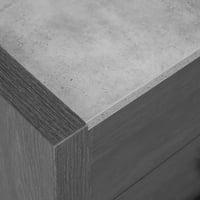 كومودينو سرير كامبريدج بدرجين خشب باللون الرمادي م...