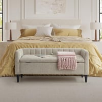 مقعد بنش قماش بمساحة تخزين من إلفيا