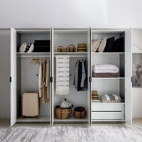 دولاب ملابس كارتر 6 أبواب بلمعان عالي مع درجين ومر...