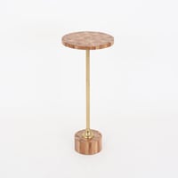 طاولة خدمة أوريانا خشب بتصميم دائري لون خشبي مقاس...