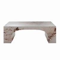 طاولة قهوة بديل الرخام موراتا - بني رخامي