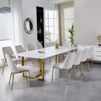 طقم طاولة سفرة من الحجر الملبد 10 كراسي قماش بوكيل...