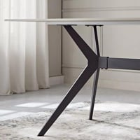 طقم طاولة سفرة مستطيلة من الحجر الملبد ابيض 8 كراس...