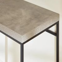 طاولة كونسول لورفيانا بسطح خشب لون رمادي و هيكل مع...