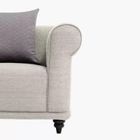 كنبة سارفينا مقعدين مع وسادتين قماش لون بيج بارجل...