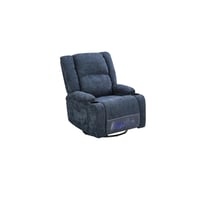 كرسي استرخاء دوار لورينزا قماش شانيل لون ازرق غامق...