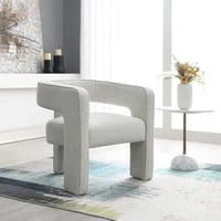 كرسي مفرد أورلا قماش بوكليه لون رمادي فاتح