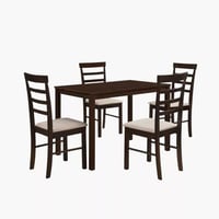 طقم سفرة 4 مقاعد لون بني من نمارق – تصميم يعكس فخا...