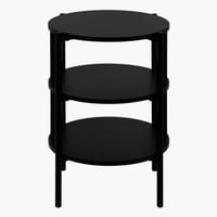 طاولة جانبية طبقتين مع رف من ألواح ليفية متوسطة ال...