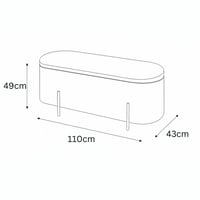 مقعد بتصميم عصري بقاعدة معدنية وتنجيد ناعم بلون أب...