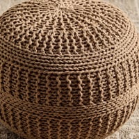 مقعد بوف محبوك إسنشيال 50x50x35 سم