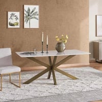 طاولة سُفرة لـ8 مقاعد بسطح من الرخام الأصلي - بورت...