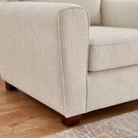 كنبة مفردة أوريتّا ووسادة قماش كتان لون كريمي بارج...