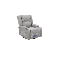 كرسي استرخاء دوار لورينزا قماش شانيل لون رمادي فات...