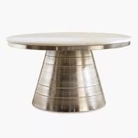 طاولة قهوة فيرنيسا بسطح من الرخام الأصلي بقاعدة مع...