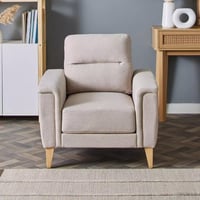 كنبة مفردة تافونا بمساند ذراعين قماش لون رمادي بار...