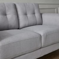 كنبة مقعدين كتان لون رمادي من دوفر