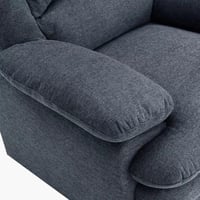 كنبة قماش مقعدين لون رمادي و بيج من إيربان بأرجل ب...