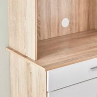 ركن قهوة خشب 4 أبواب بدرج من افورد لون أبيض في خشب...