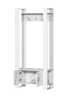 كونسول رفوف وأدراج سفلية وتعاليق - ابيض و رخامي مق...