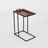 طاولة خدمة سيورا خشب بقاعدة معدن لون بني مقاس 45x2...