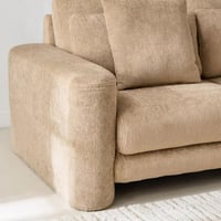 كنبة زافورا مقعدين مع 3 وسائد قماش بوكيلة لون بيج...