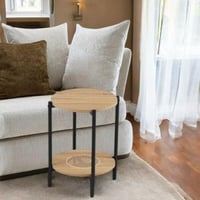 طاولة جانبية روبي خشب 2 دور لون خشبي مقاس 55x40x40...