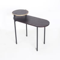 طاولة خدمة أوسانا خشب بتصميم ثنائي المستوى لون بني...