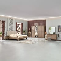 خزانة ملابس بباب انزلاقي و2 درج ومرآة من جينوفا