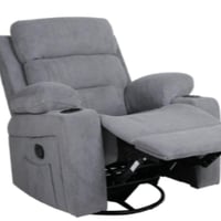 كنبة استرخاء مفردة قماش مع 2 حامل أكواب من جاكلين