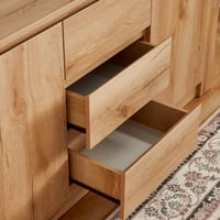 خزانة بوفيه جانبية بالي بـ3 أدراج وبابين لون حشبي...