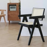 كرسي مفرد فنتج خشب اسود مقاس 82X46X52 سم