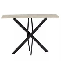 طاولة كونسول كورفيلا بسطع خشب مطلي ملامين لون كريم...