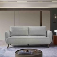 طقم كنب مورينا 3+2+1 مقاعد قماش لون رمادي فاتح بأر...