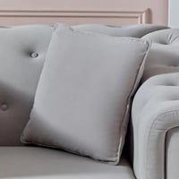 كنبة مفردة إلونترا مخمليّة بمساند ذراعين مع وسادة...