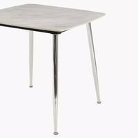 طقم طاولة سفرة من الحجر الملبد ابيض 2 كراسي قماش ب...