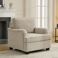 كرسي قماش بمساند ذراعين لون بيج من كاليفورنيا إن ا...