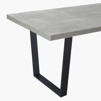 طقم طاولة سفرة بتصميم U خشب هندسي مع 8 كراسي قماش...