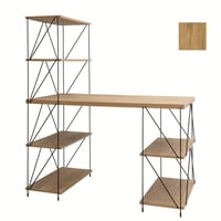 طاولة مكتبية مودرن مع 5 رفوف خشب تصميم مفتوح ليتشي...