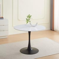 طقم طاولة سفرة مستديرة حجر ملبد 2 كراسي قماش بوكيل...