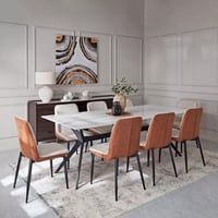 طقم طاولة سفرة مستطيلة من الحجر الملبد ابيض 8 كراس...