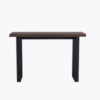 طاولة كونسول رافيونا سطح خشبي لون بني بارجل معدن ا...