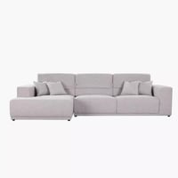 كنبة زاوية ريفيرا يسار قماش مقسمة 5 مقاعد مع 4 وسا...