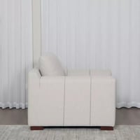 كنبة مفردة دوريڤا بذراعين مع وسادتي قماش لون كريمي...