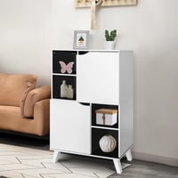 وحدة أدراج خشب ماليزي بابين – أبيض وأسود