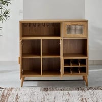 بوفيه جانبية من نورديك لون خشبي مقاس 99.2x95.7x35....